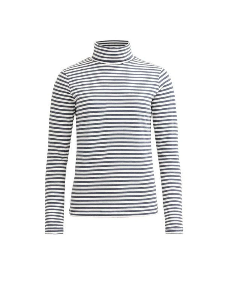 People Wear Organic Rollkragen Shirt, geringelt, Bio-Baumwolle