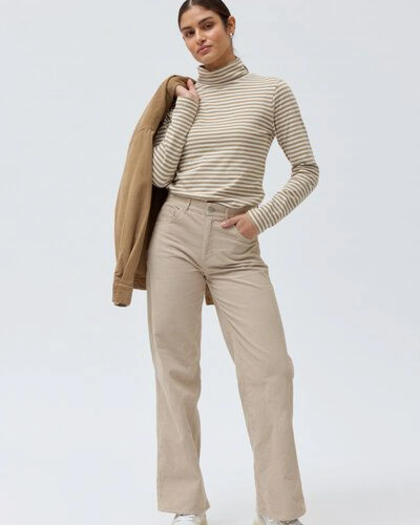 People Wear Organic Rollkragen Shirt, geringelt, Bio-Baumwolle – Ansicht 3