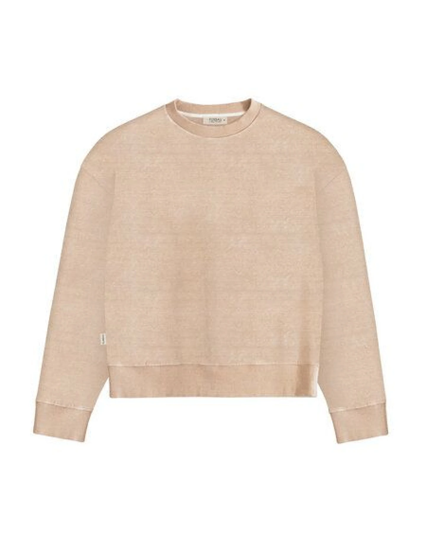 FUXBAU Frauen Samt Oversize Pullover - beige gelb geriffelt – Ansicht 2