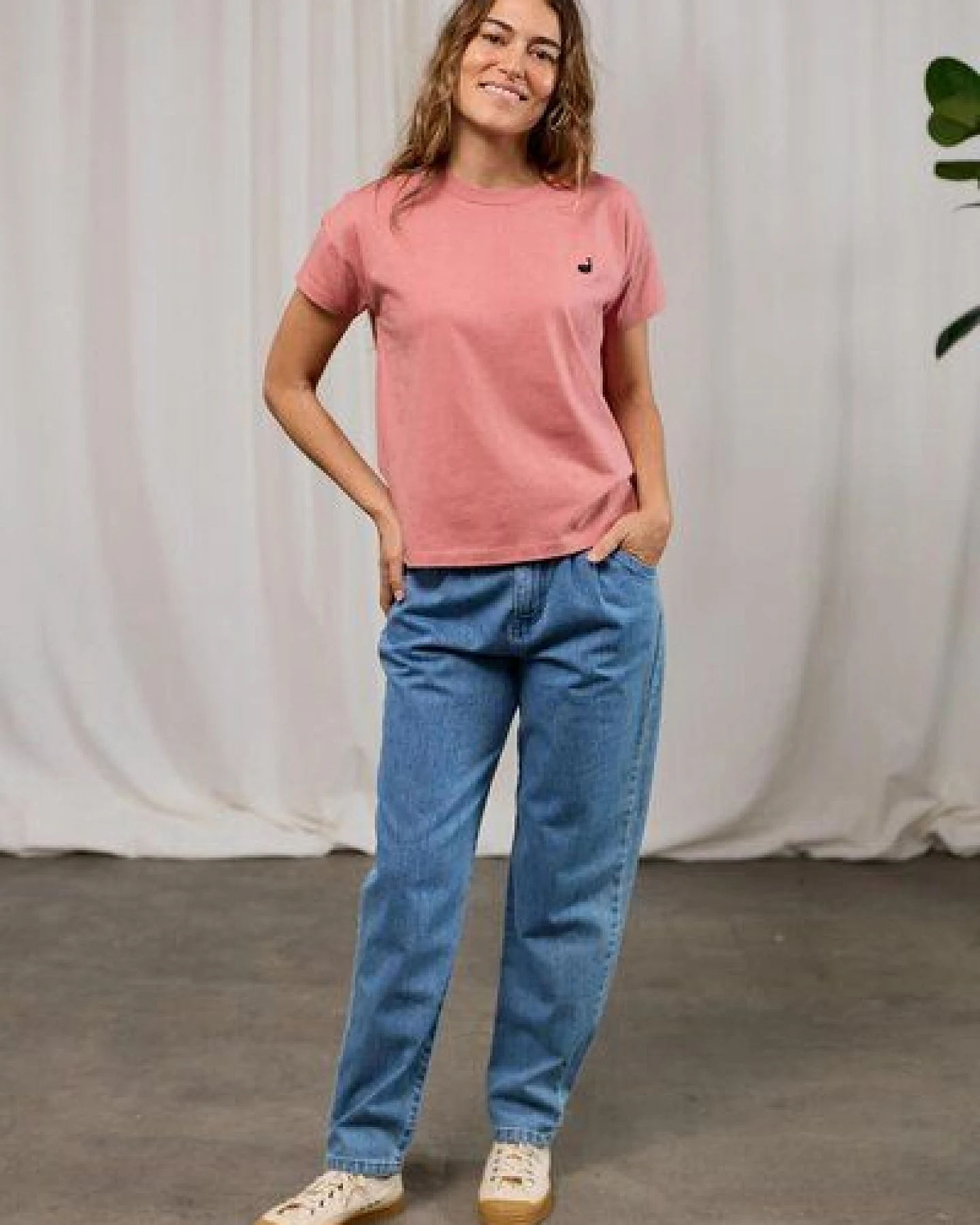 TWOTHIRDS Sepanggar Frauen T-Shirt nachhaltig Pink, Ochre und Picante – Ansicht 4