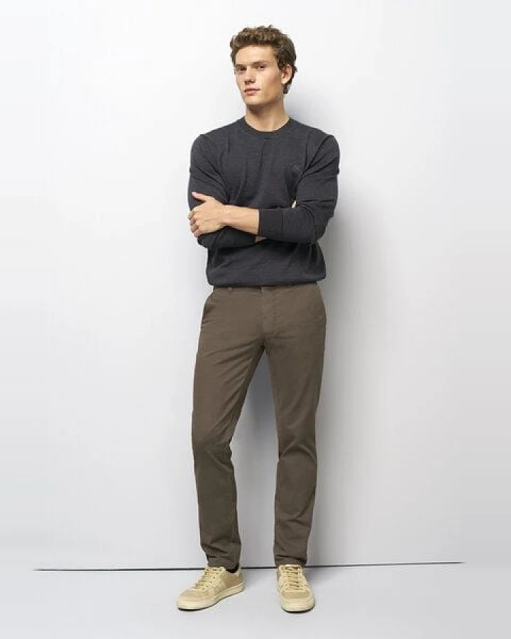 M 5 BY MEYER Sportliche Chino in Micro Struktur