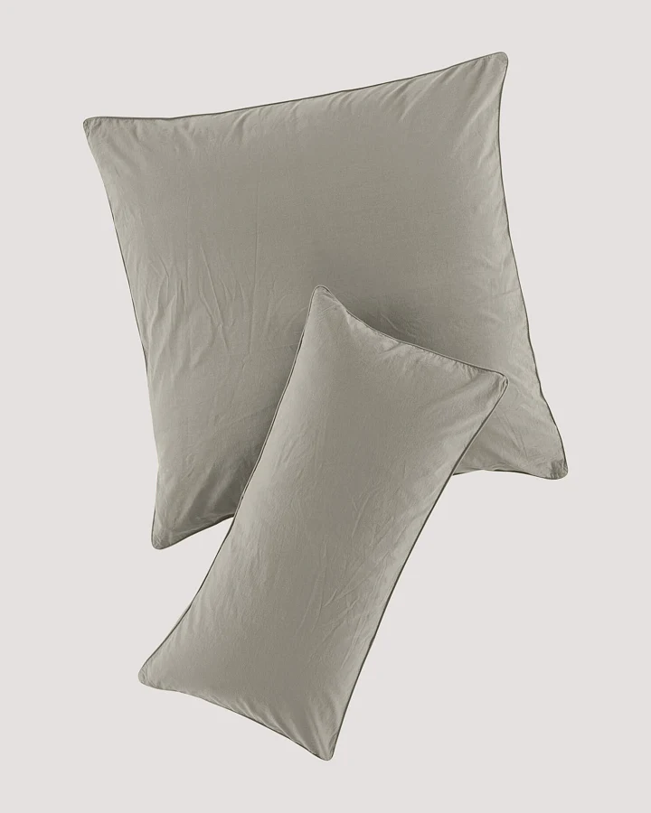 hessnatur Perkal Kissenbezug aus Bio-Baumwolle - beige - Größe 40x40 cm