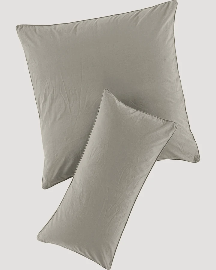 hessnatur Perkal Kissenbezug aus Bio-Baumwolle - beige - Größe 40x80 cm
