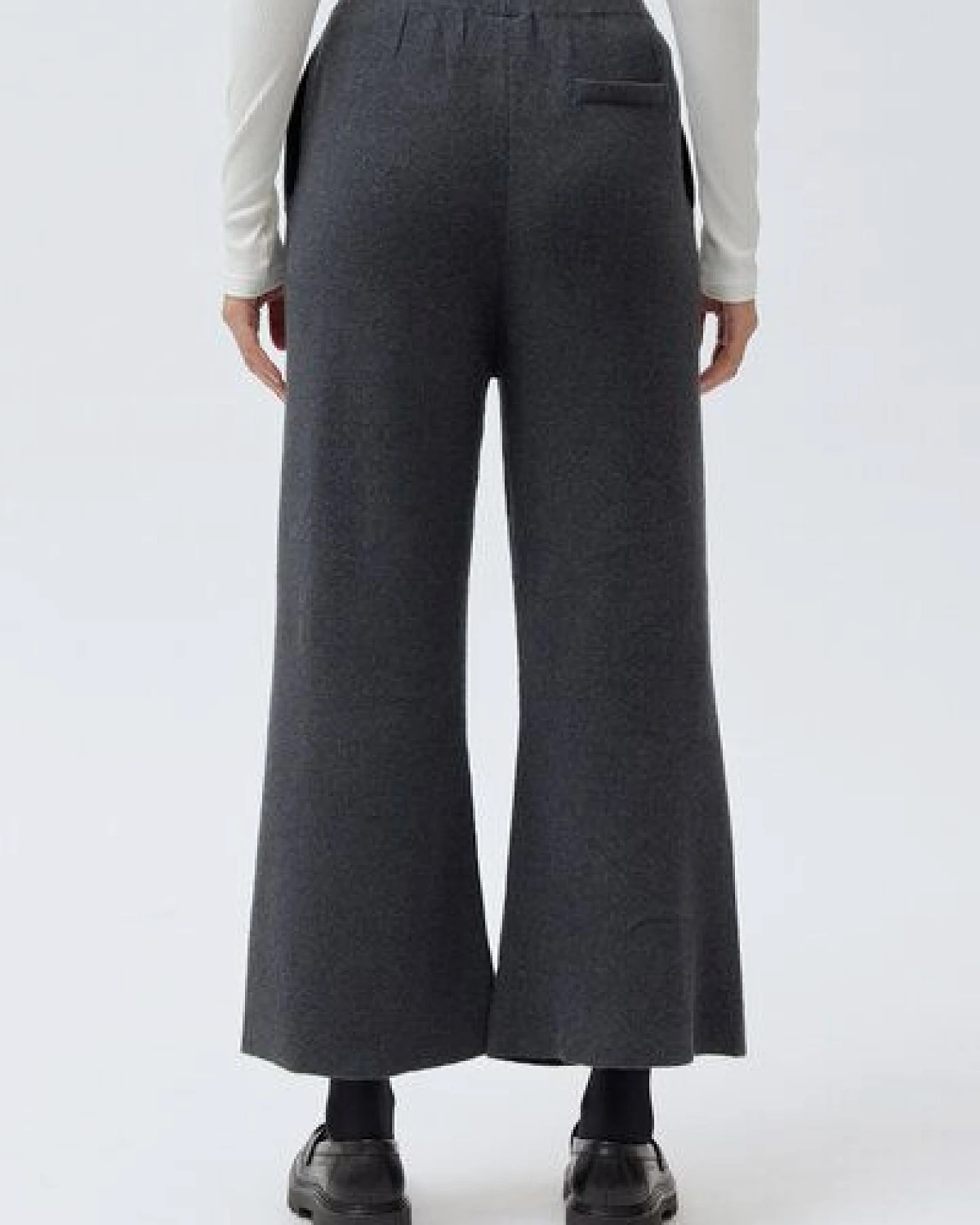 People Wear Organic Strickhose, grau mélange, Bio-Baumwolle, 7/8 Länge – Ansicht 3