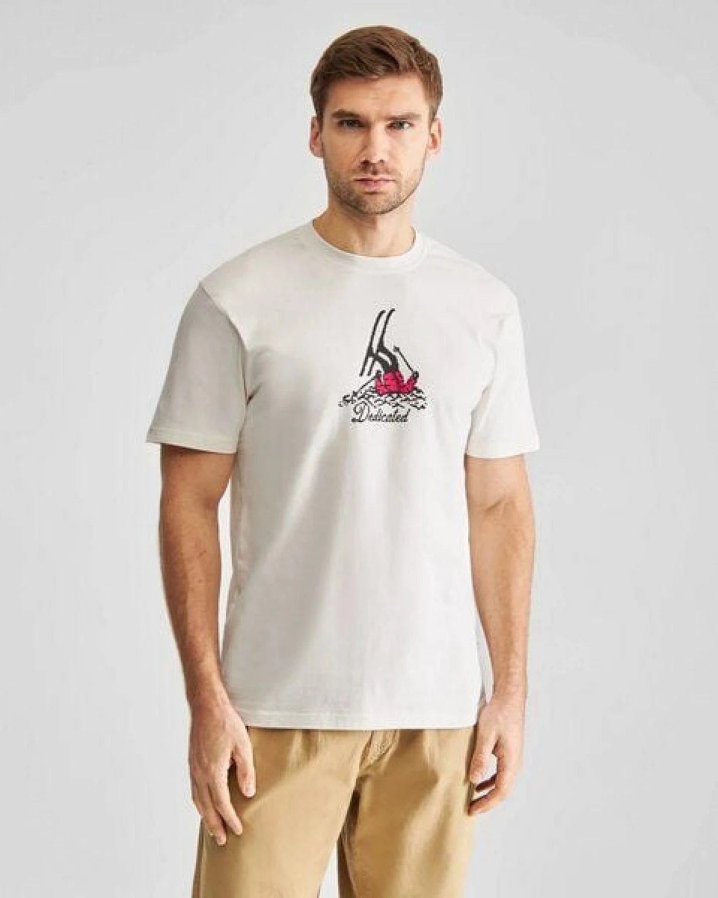 DEDICATED T-Shirt Stockholm - Fallen Skier - aus Bio-Baumwolle – Ansicht 3