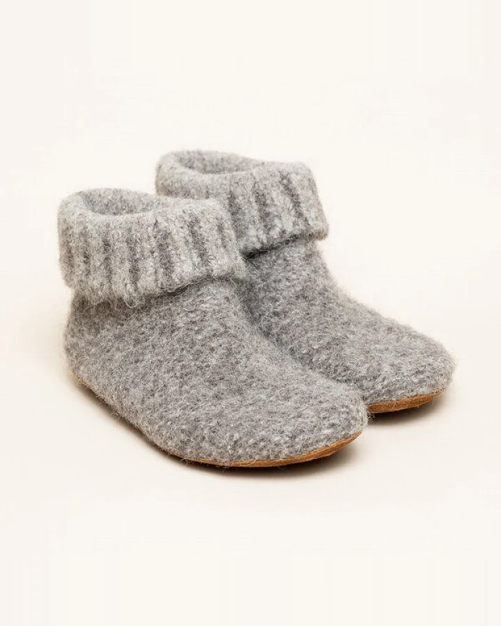 Gottstein Hüttenschuh Knit Boot aus 100% Alpaka-Wolle - Nachhaltige Hausschuhe handgemacht in Tirol