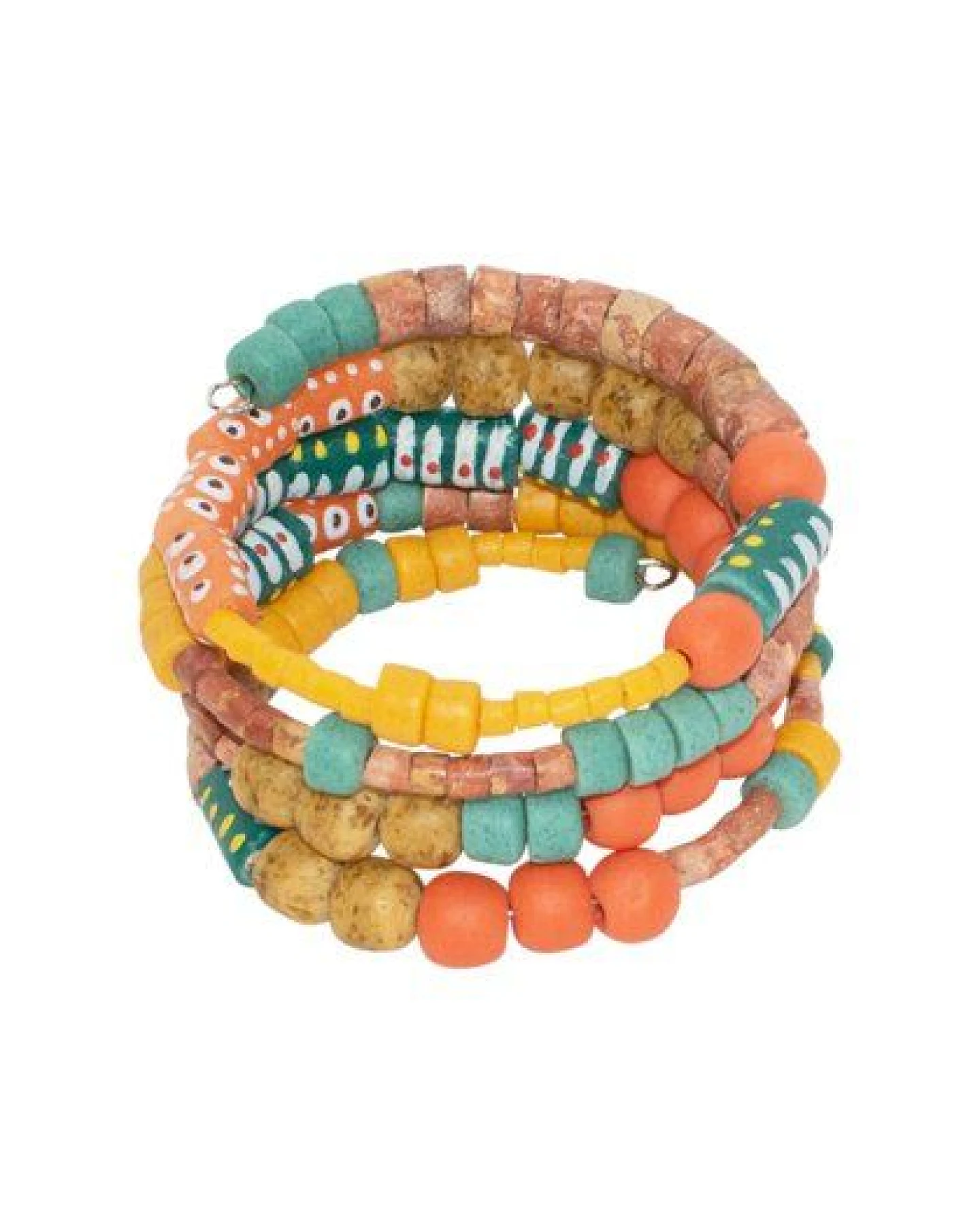 Global Mamas Upcycling - Range Glasperlen Armband - Spirale – Ansicht 2