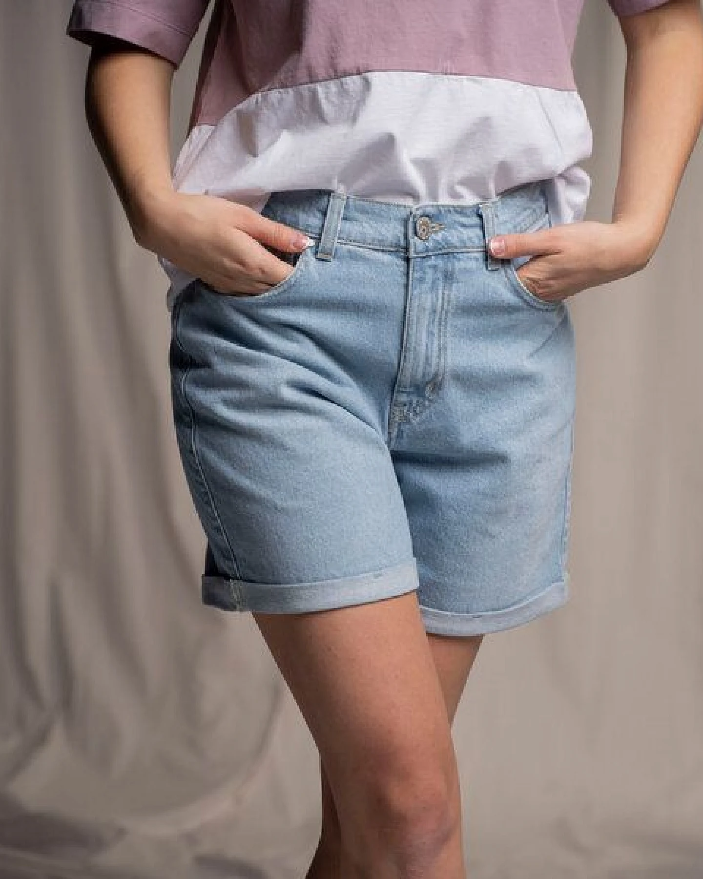 Vresh Clothing Stev - Jeans-Shorts aus Biobaumwolle – Ansicht 4