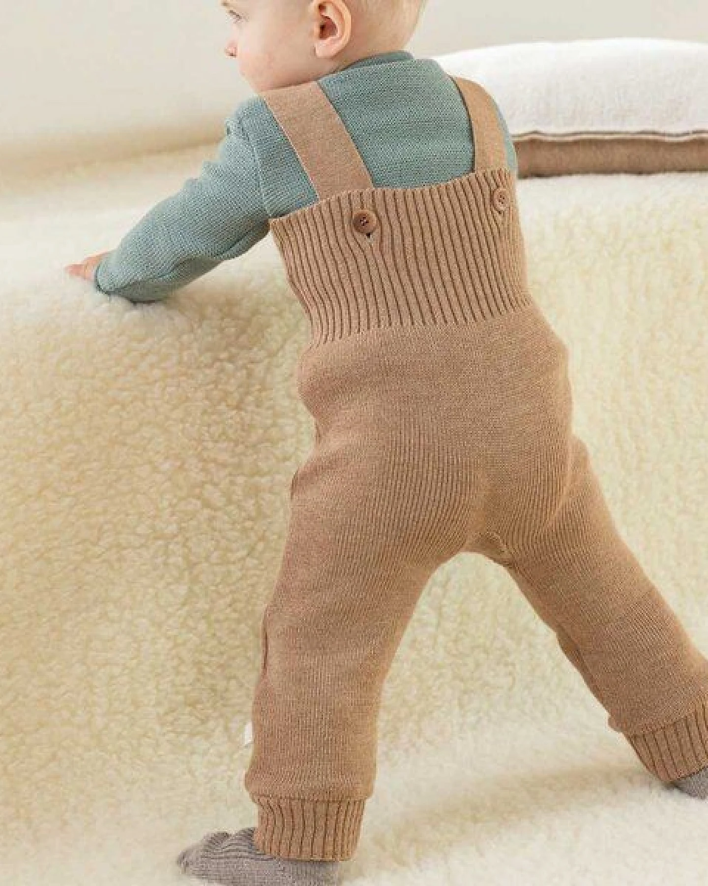 Disana Trägerhose Schurwolle kbT-Merino Strick – Ansicht 3