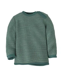 Produktseite: Disana Baby Melange-Pullover mit Knopfverschluss kbT Schurwolle