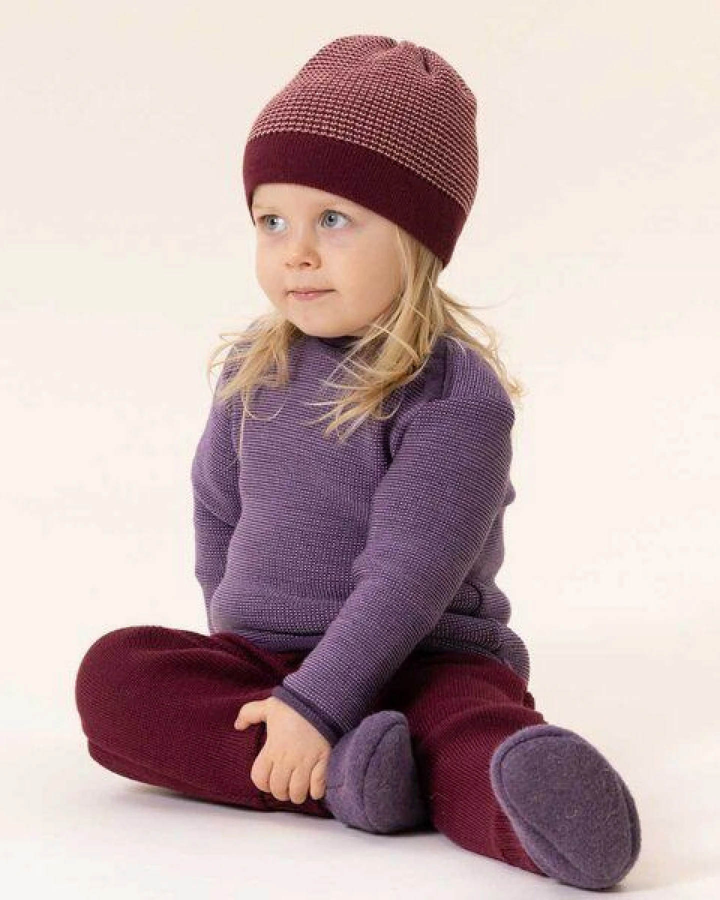 Disana Baby Melange-Pullover mit Knopfverschluss kbT Merino – Ansicht 3