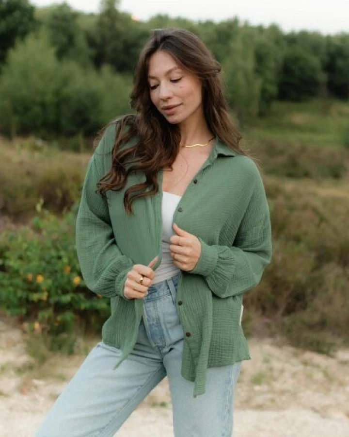NORDLICHT Oversize Musselin Bluse Falla aus 100% Bio-Baumwolle