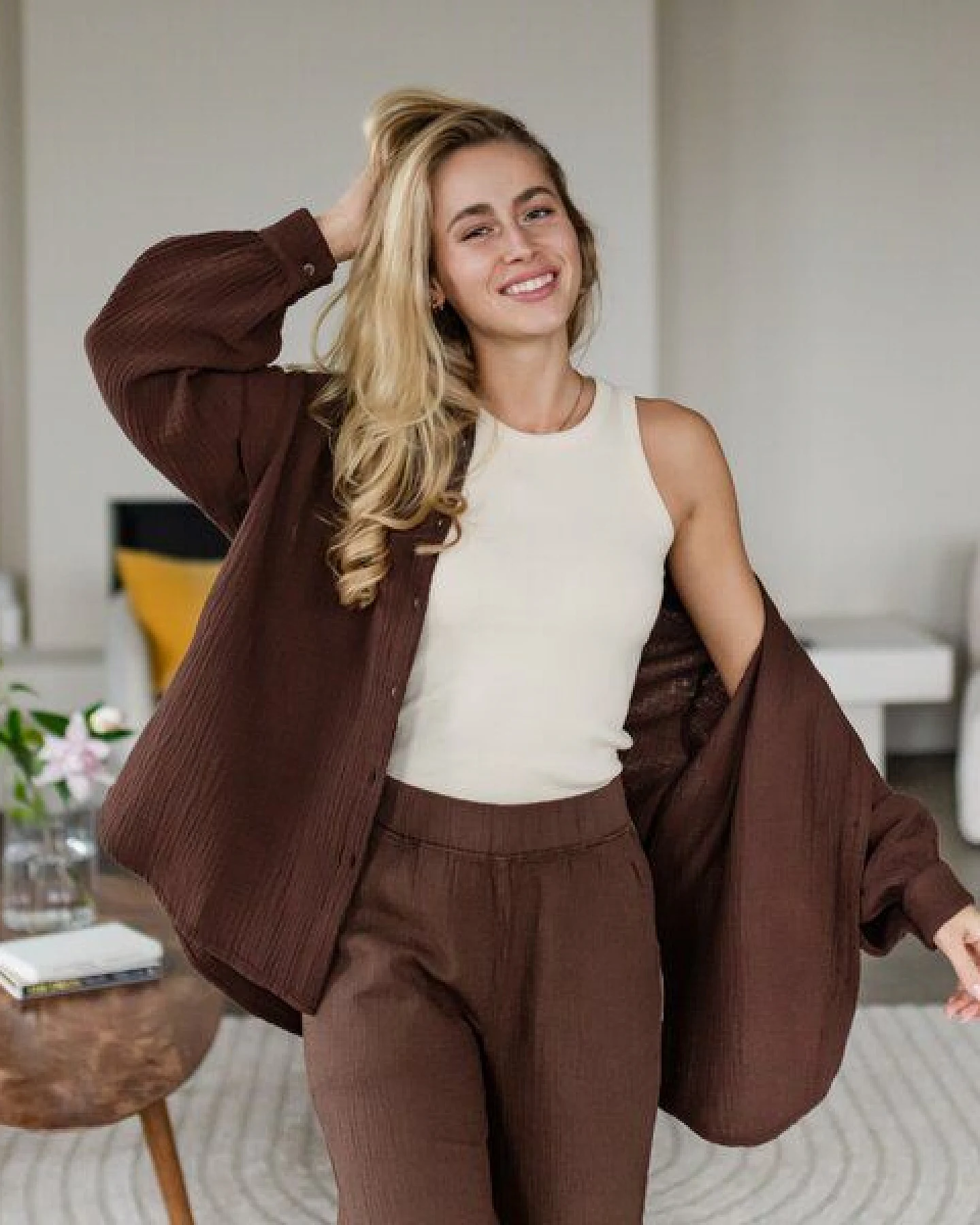 NORDLICHT Oversize Musselin Bluse Falla aus 100% Bio-Baumwolle – Ansicht 3