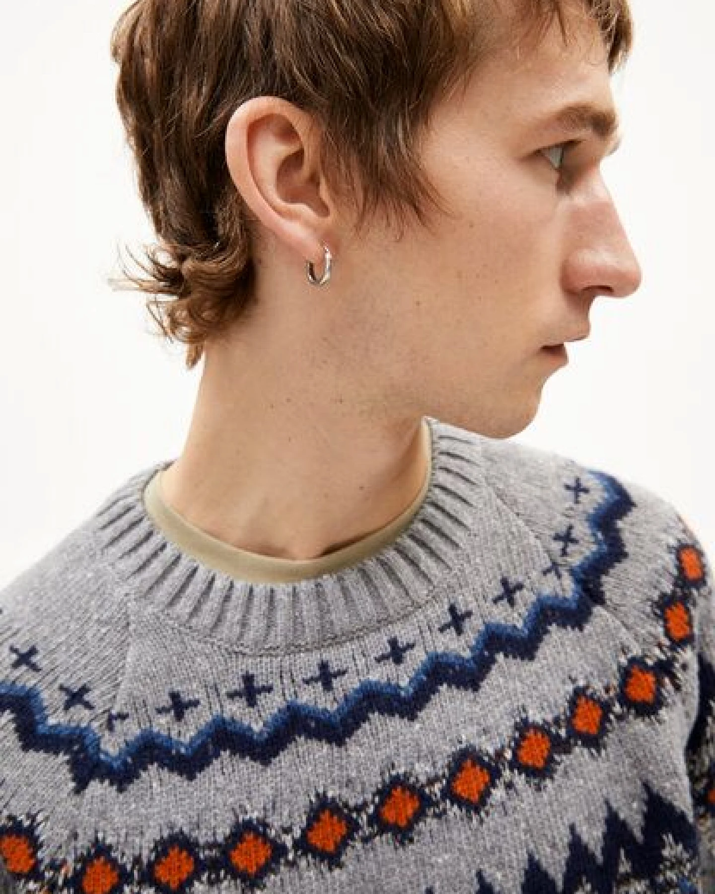 ARMEDANGELS KAALLA FAIR ISLE Herren Pullover aus recyclem Bio-Woll Mix – Ansicht 3