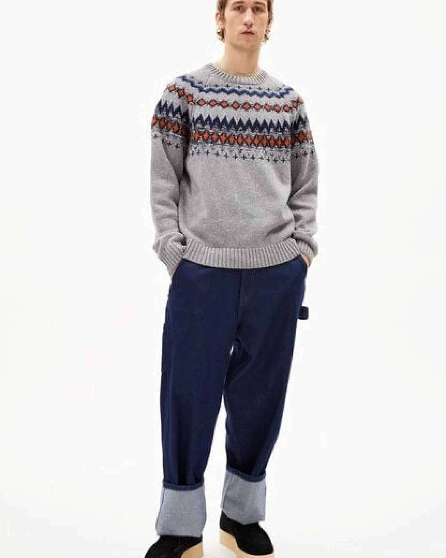 ARMEDANGELS KAALLA FAIR ISLE Herren Pullover aus recyclem Bio-Woll Mix – Ansicht 4
