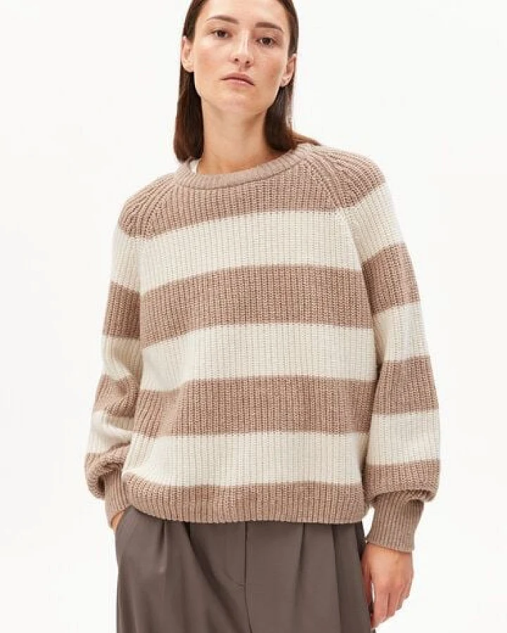ARMEDANGELS KAAGI STRIPES Damen Pullover aus Bio-Woll Mix