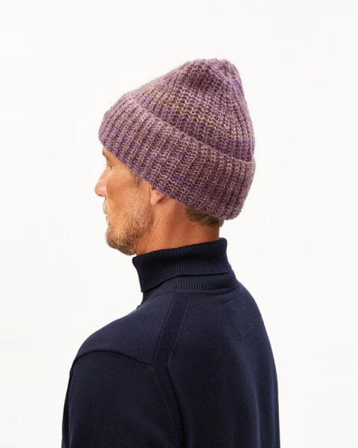 ARMEDANGELS SNOWAA STAMPATO Unisex Mütze aus Mohair-Woll Mix