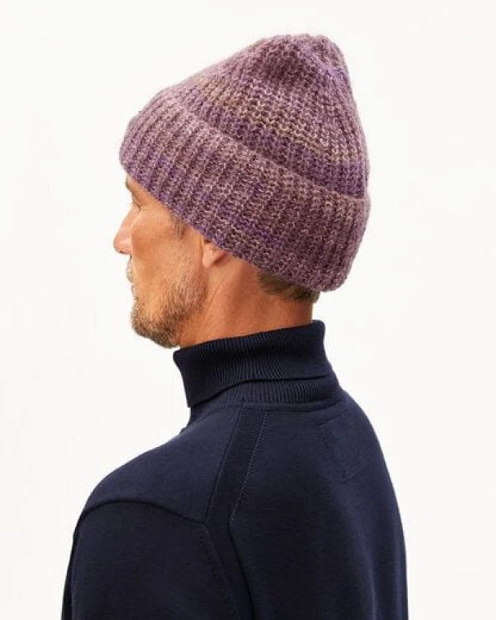 ARMEDANGELS SNOWAA STAMPATO Unisex Mütze aus Mohair-Woll Mix