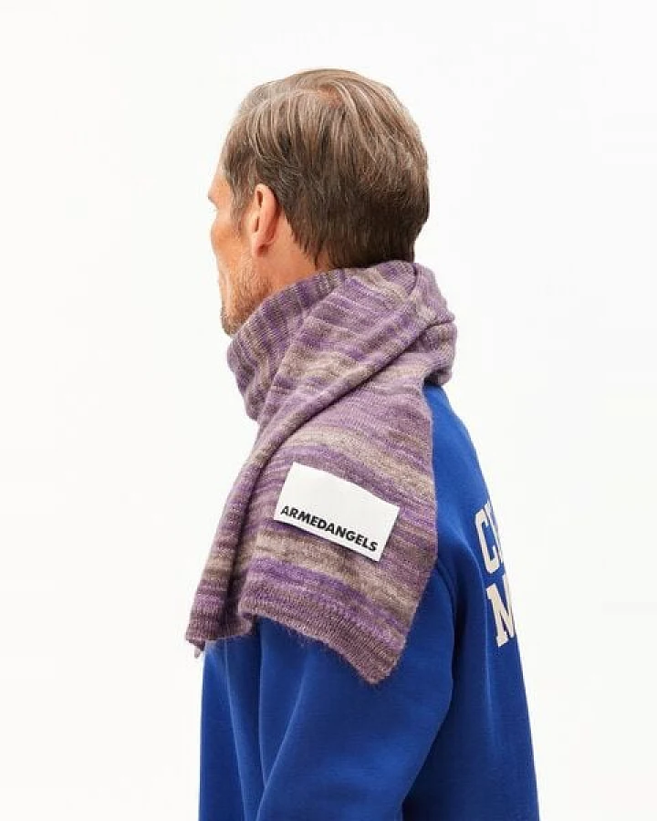ARMEDANGELS YUKINAA STAMPATO Unisex Schal aus Mohair-Woll Mix