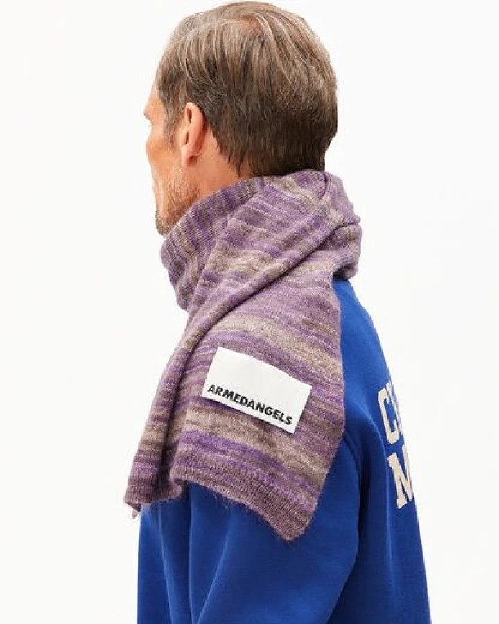 ARMEDANGELS YUKINAA STAMPATO Unisex Schal aus Mohair-Woll Mix