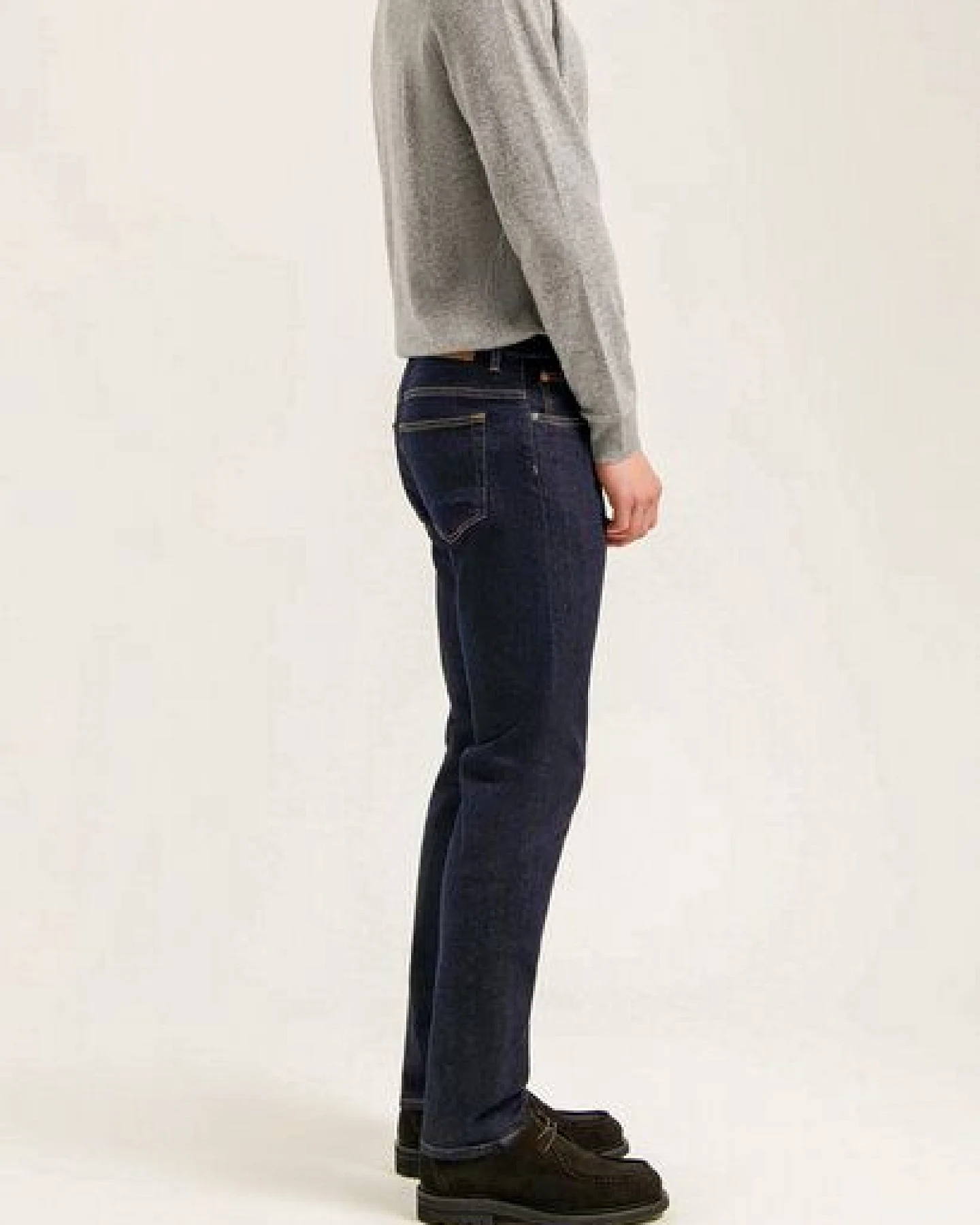 MUD Jeans HANK Mid Tapered Jeans aus einem Bio-Baumwolle / recycelter Baumwolle Mix (strong blue) – Ansicht 2