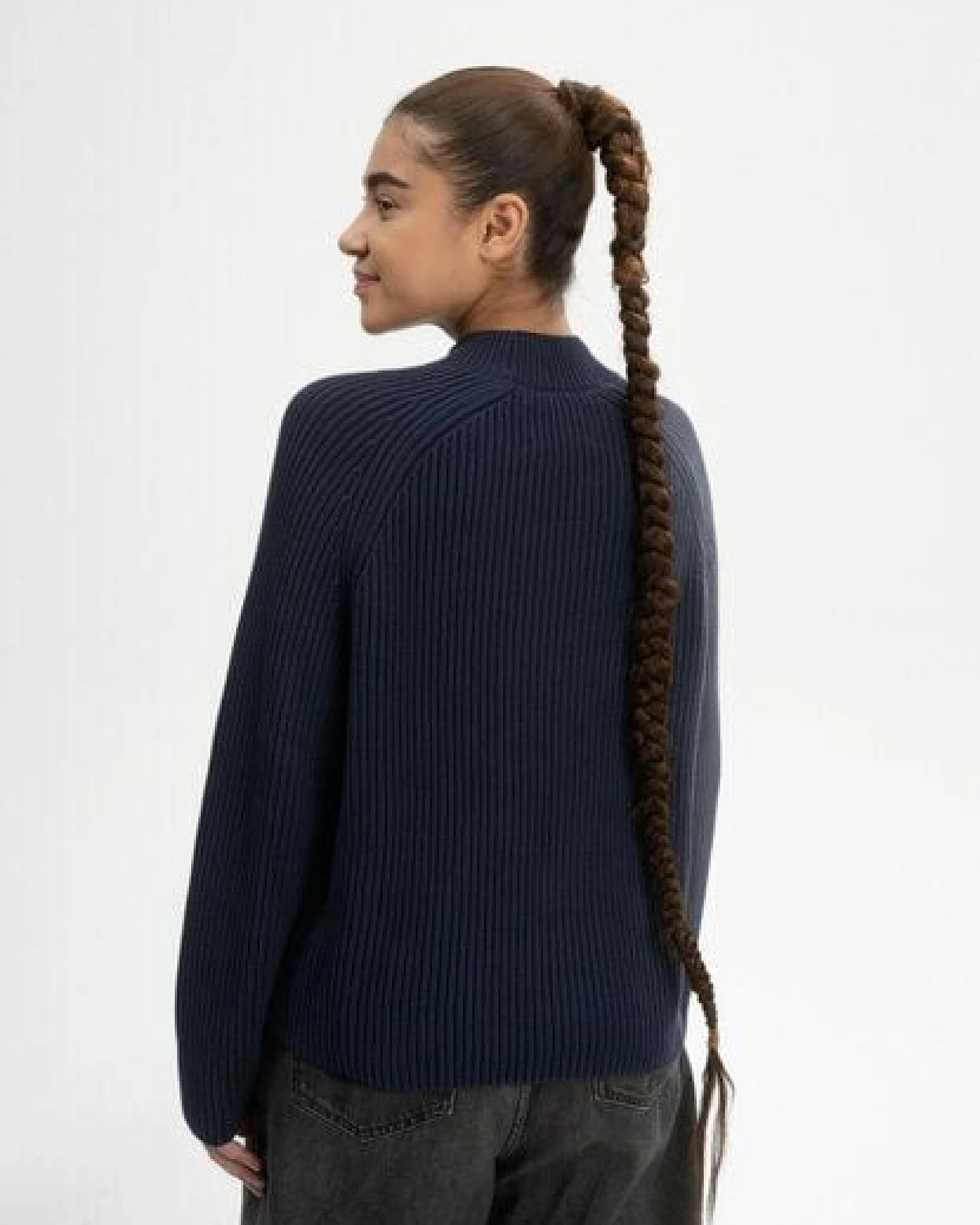 Rippstrick Stehkragenpullover ANALAH – Ansicht 2