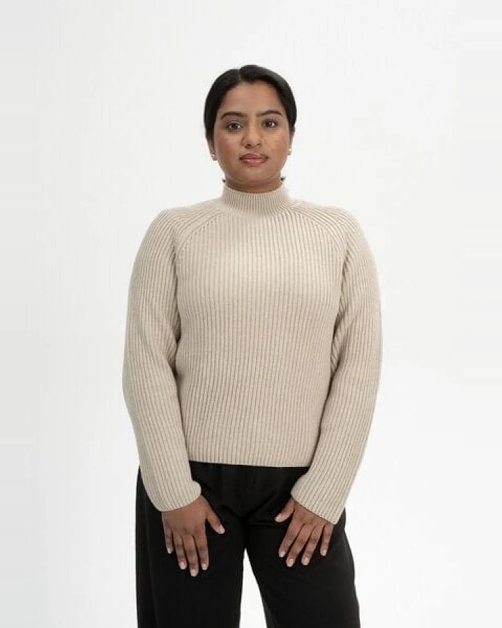 Rippstrick Stehkragenpullover ANALAH