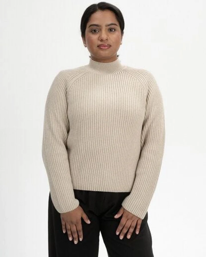 Rippstrick Stehkragenpullover ANALAH