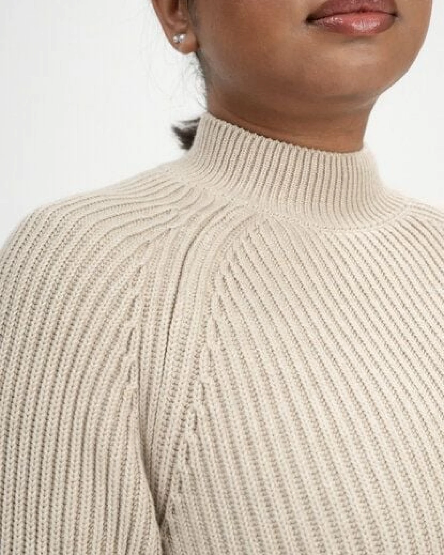 Rippstrick Stehkragenpullover ANALAH – Ansicht 4