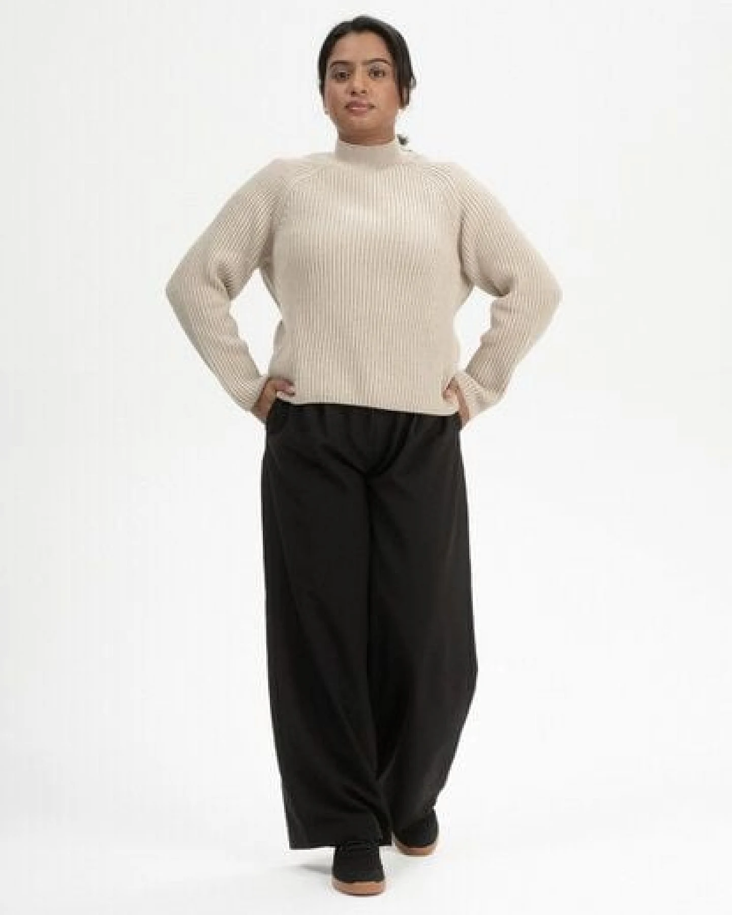 Rippstrick Stehkragenpullover ANALAH – Ansicht 3