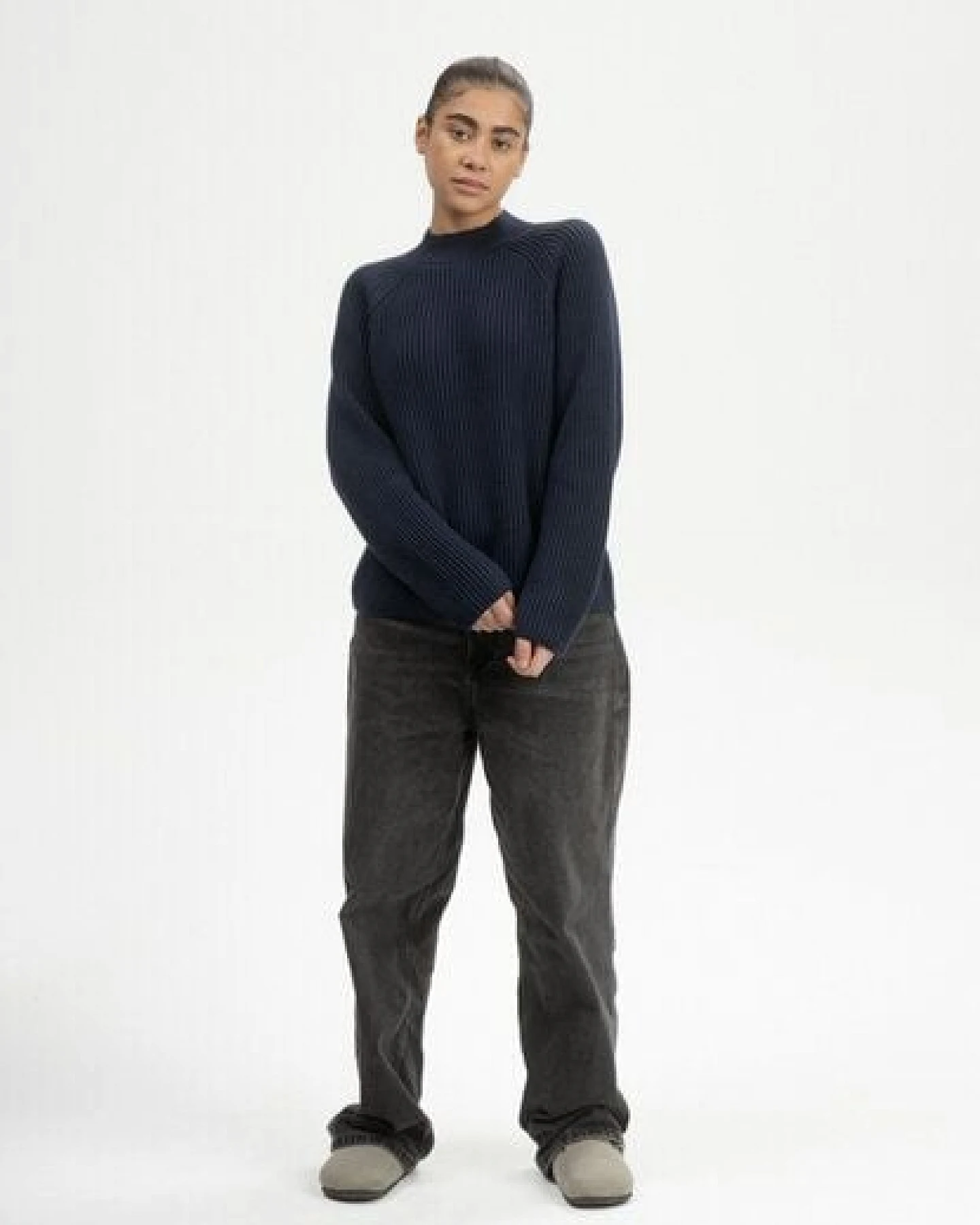 Rippstrick Stehkragenpullover ANALAH – Ansicht 3