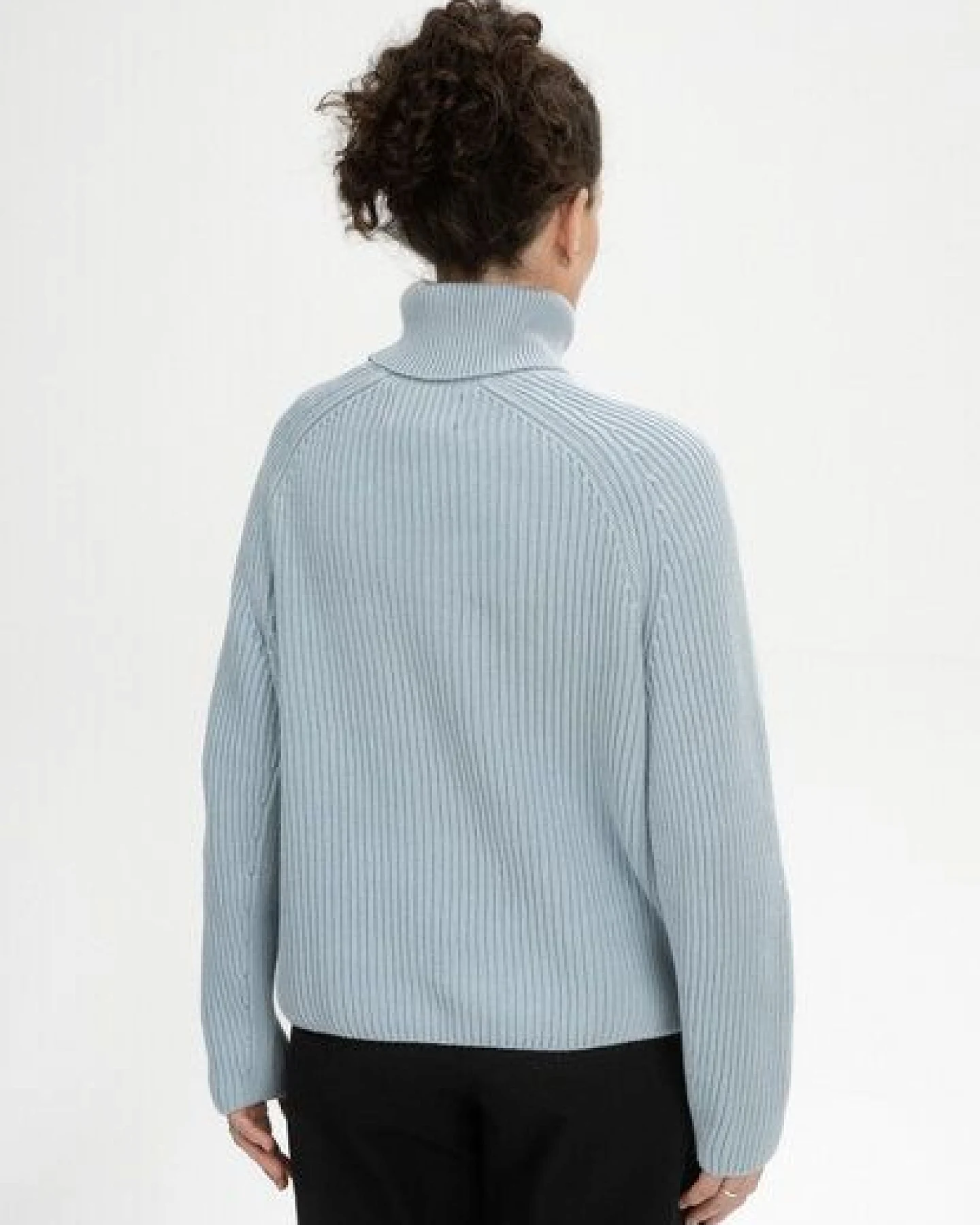MELA Rippstrick Rollkragenpullover Style CHIRHA aus 100% Bio-Baumwolle – Ansicht 2