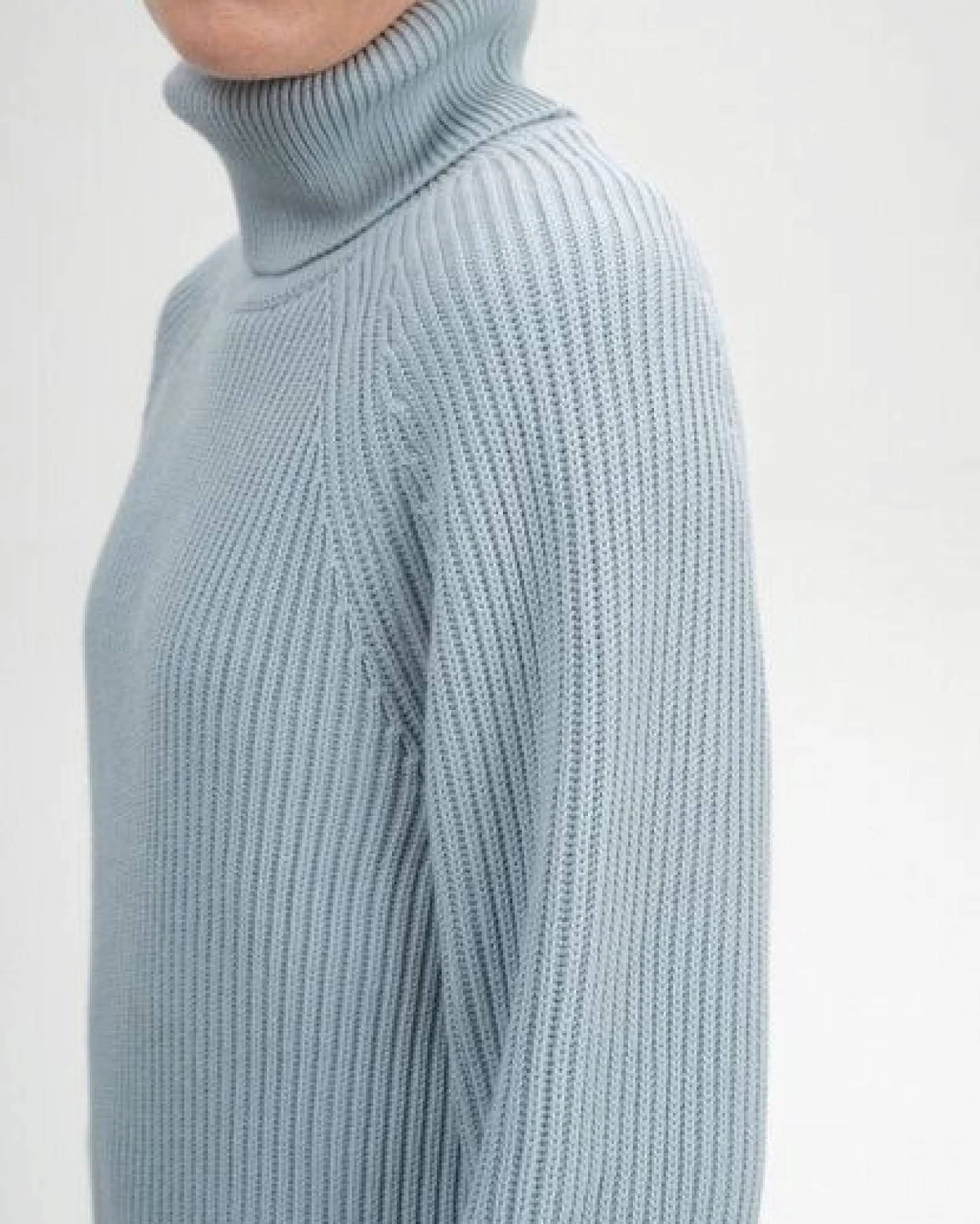 MELA Rippstrick Rollkragenpullover Style CHIRHA aus 100% Bio-Baumwolle – Ansicht 4