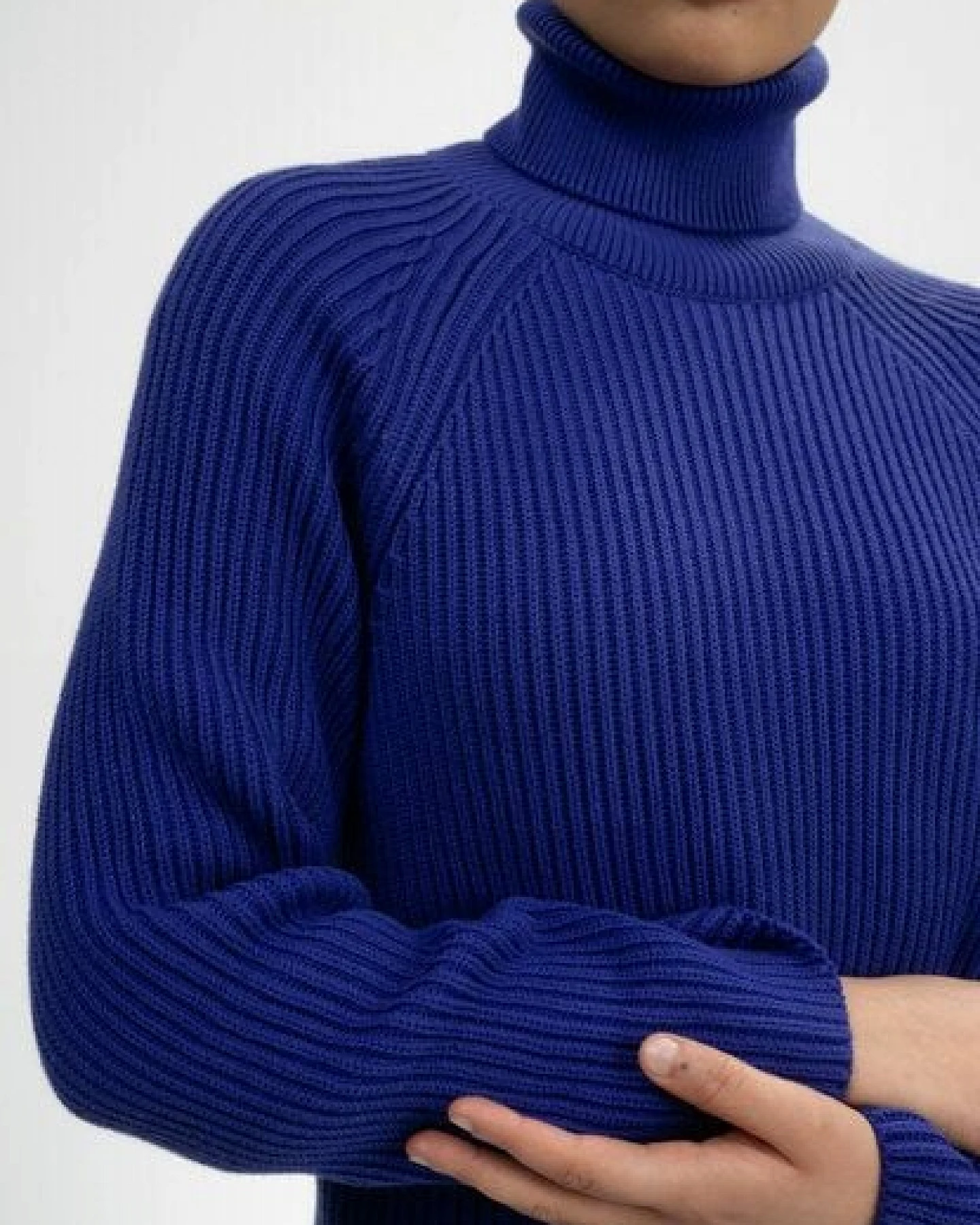 MELA Rippstrick Rollkragenpullover Style CHIRHA aus 100% Bio-Baumwolle – Ansicht 4