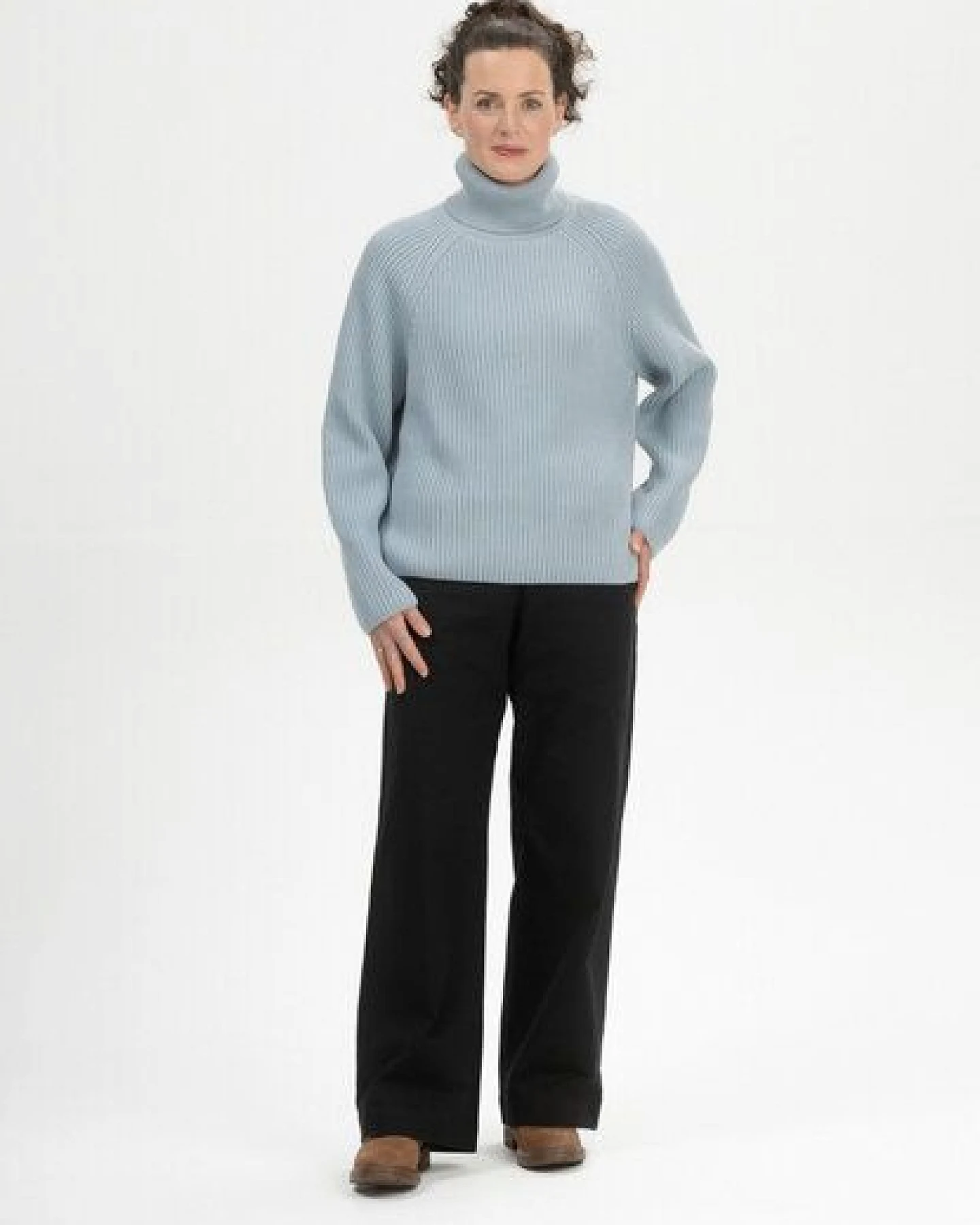 MELA Rippstrick Rollkragenpullover Style CHIRHA aus 100% Bio-Baumwolle – Ansicht 3