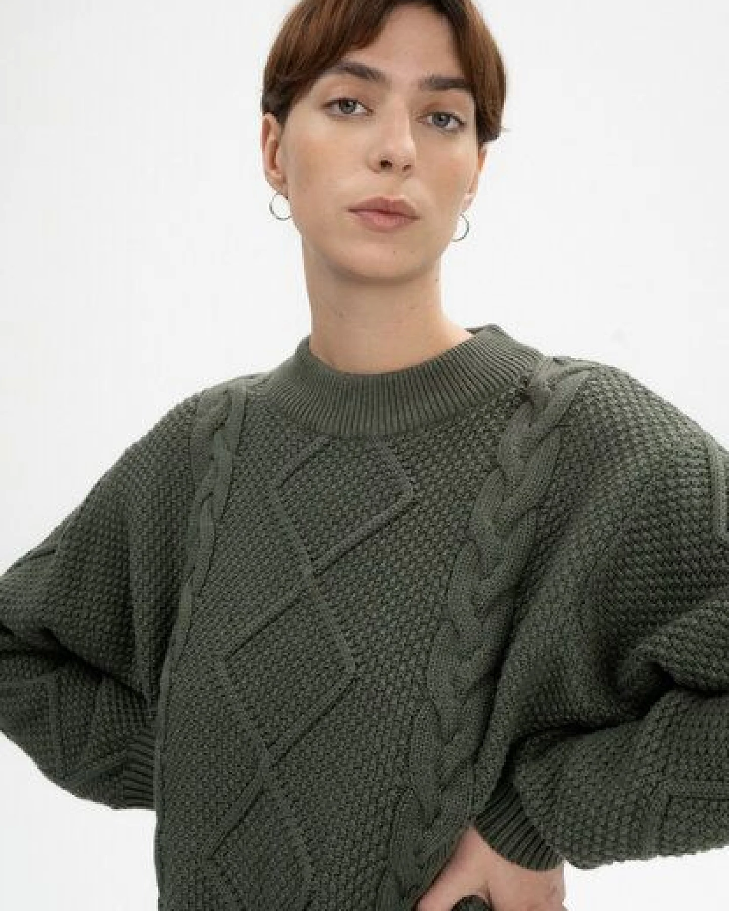 Zopfmuster Strickpullover SAMAIRA – Ansicht 4