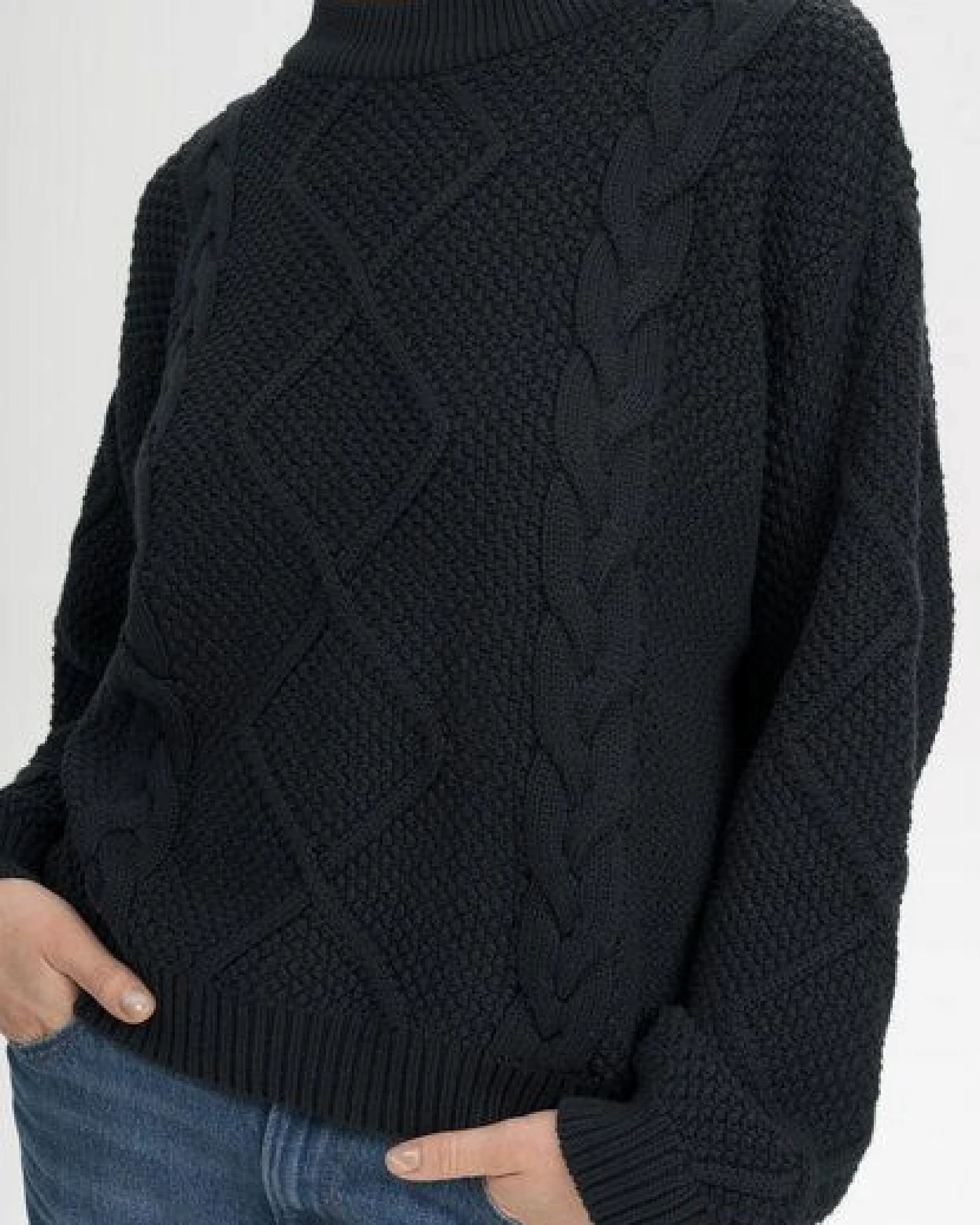 Zopfmuster Strickpullover SAMAIRA – Ansicht 4