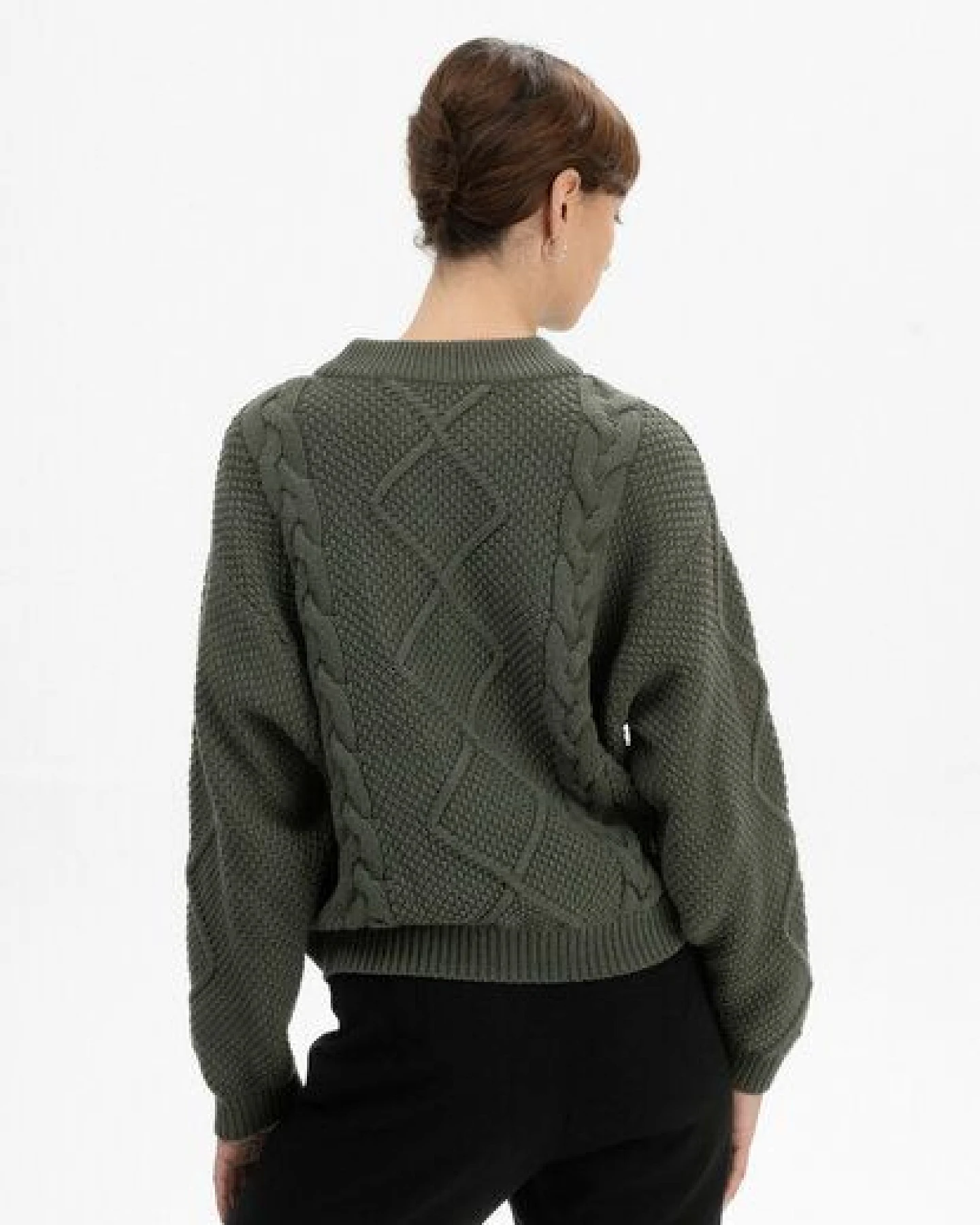 Zopfmuster Strickpullover SAMAIRA – Ansicht 2