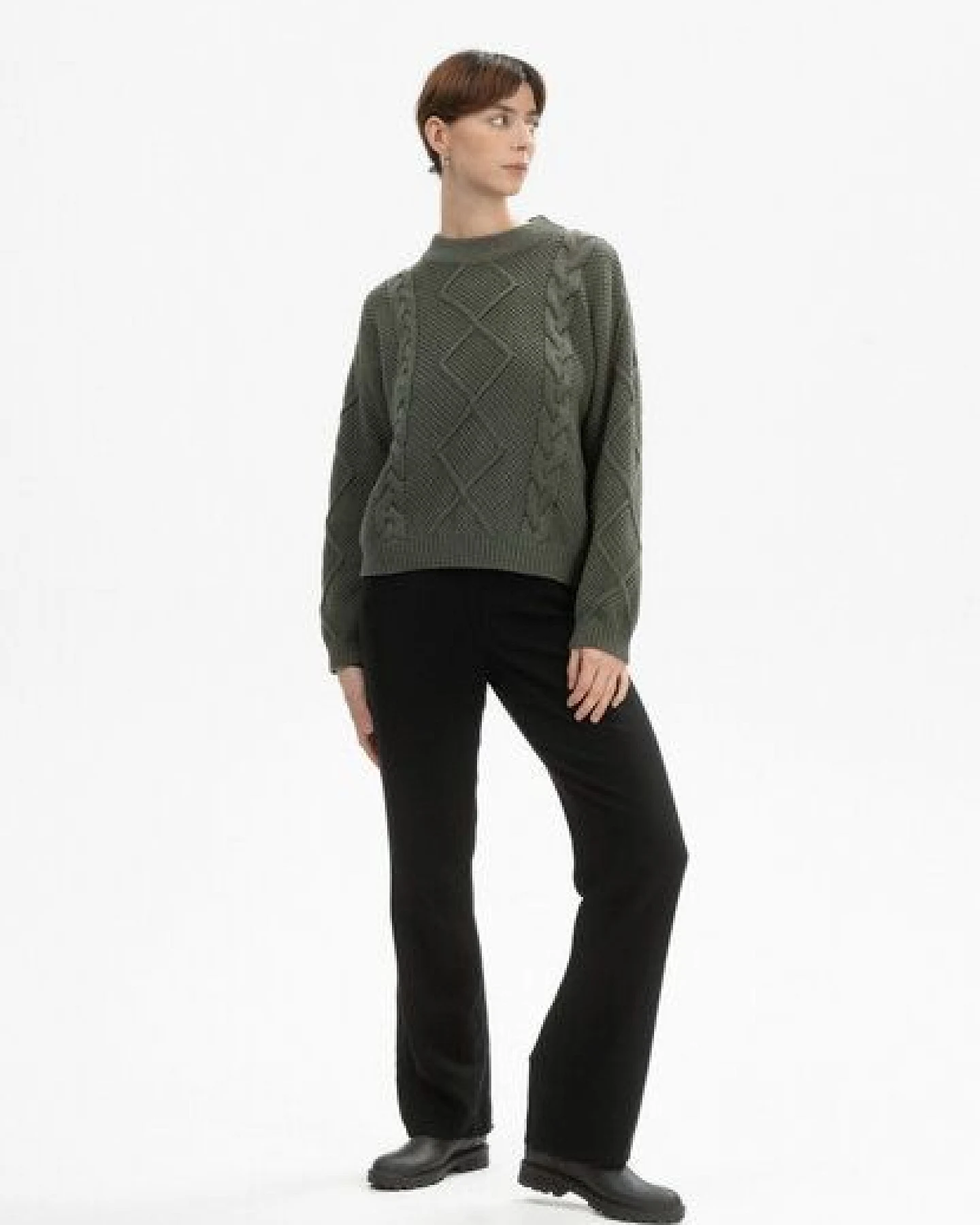 Zopfmuster Strickpullover SAMAIRA – Ansicht 3