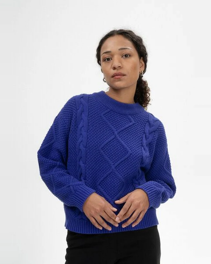 Zopfmuster Strickpullover SAMAIRA