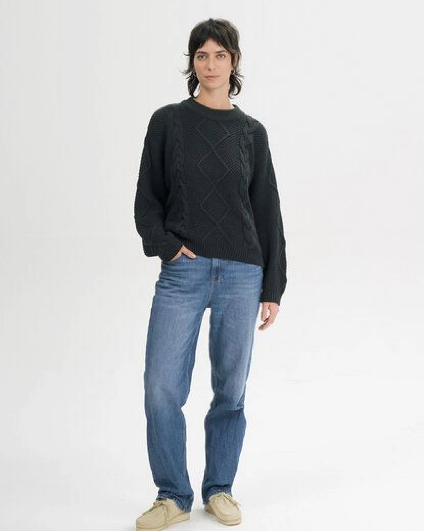 Zopfmuster Strickpullover SAMAIRA – Ansicht 3