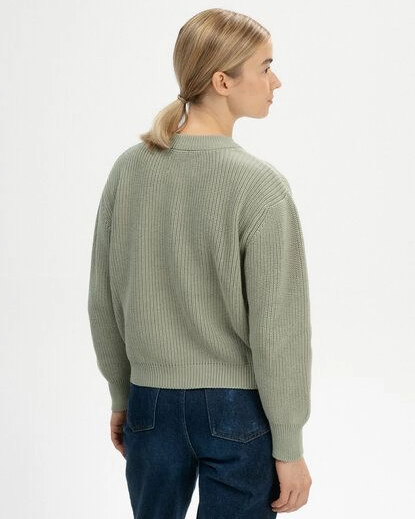 MELA Rippstrick Pullover Style ADAH aus 100% Bio-Baumwolle – Ansicht 3
