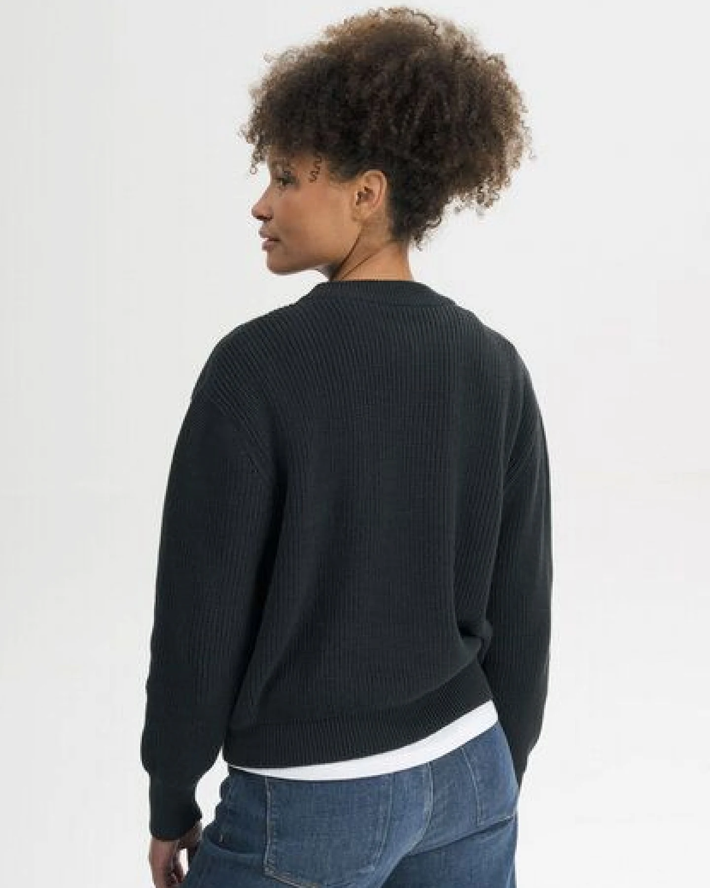 MELA Rippstrick Pullover Style ADAH aus 100% Bio-Baumwolle – Ansicht 2