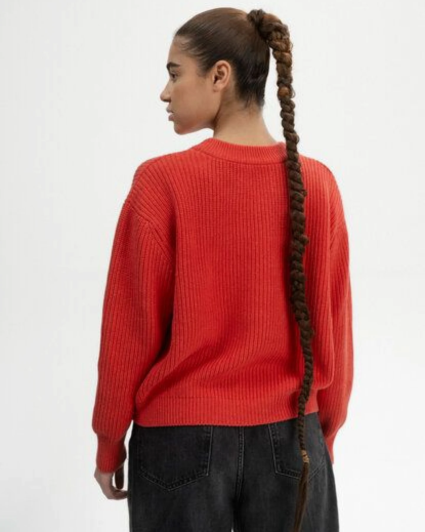 MELA Rippstrick Pullover Style ADAH aus 100% Bio-Baumwolle – Ansicht 3