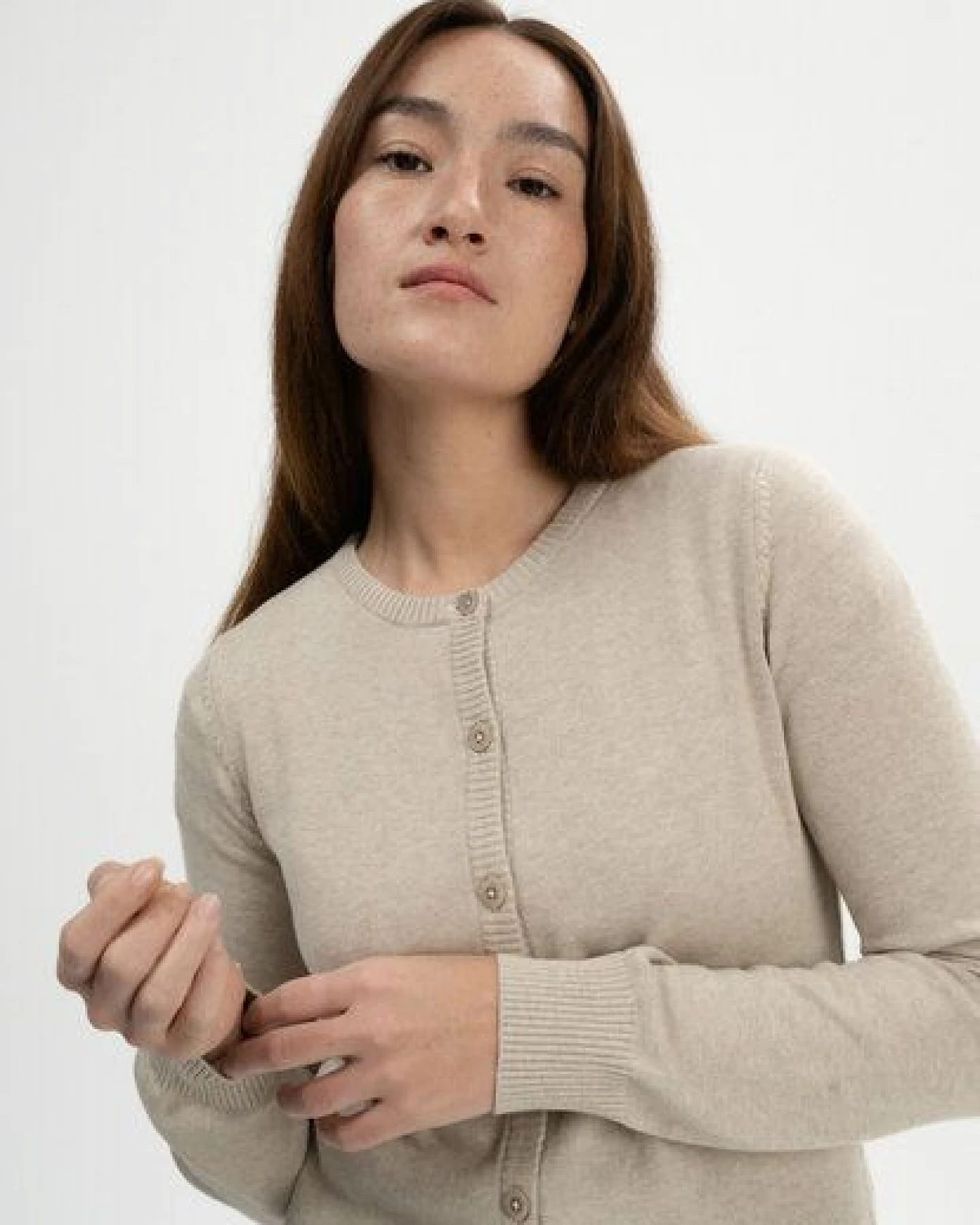 MELA Feinstrick Cardigan Style NAMEEN aus 100% Bio-Baumwolle – Ansicht 4