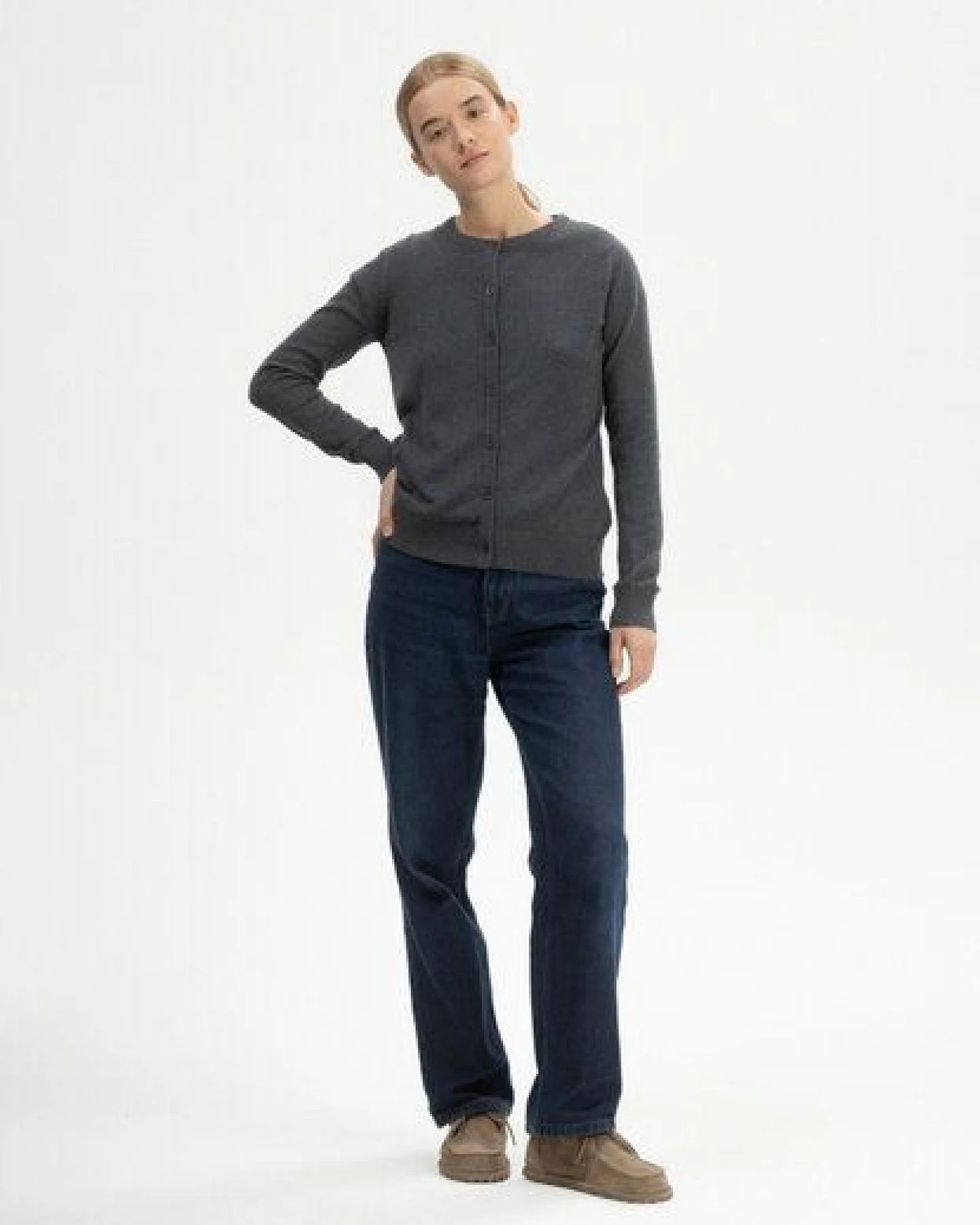MELA Feinstrick Cardigan Style NAMEEN aus 100% Bio-Baumwolle – Ansicht 3