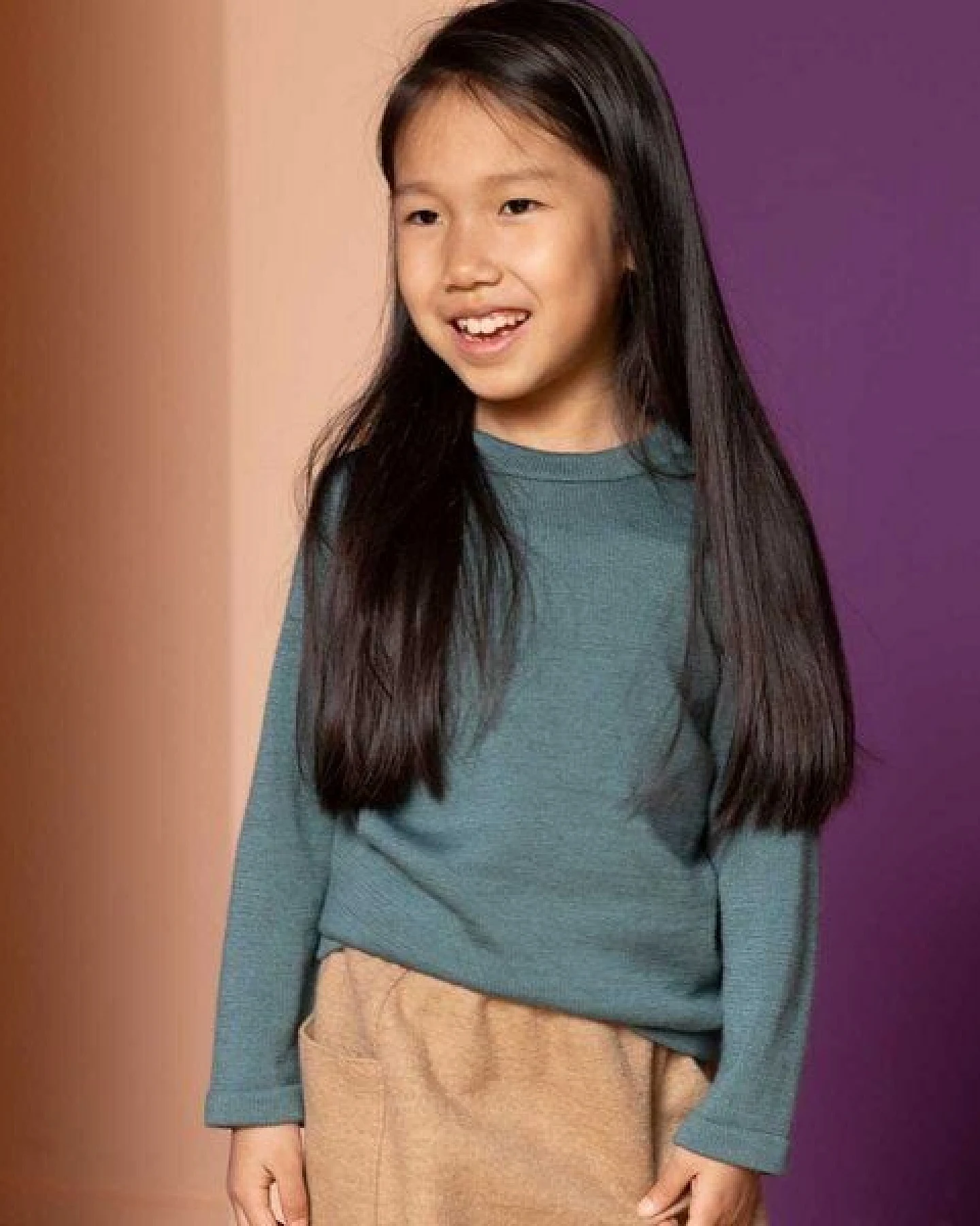 disana Kinder Strick-Pullover Uni kbT-Merinowolle – Ansicht 3