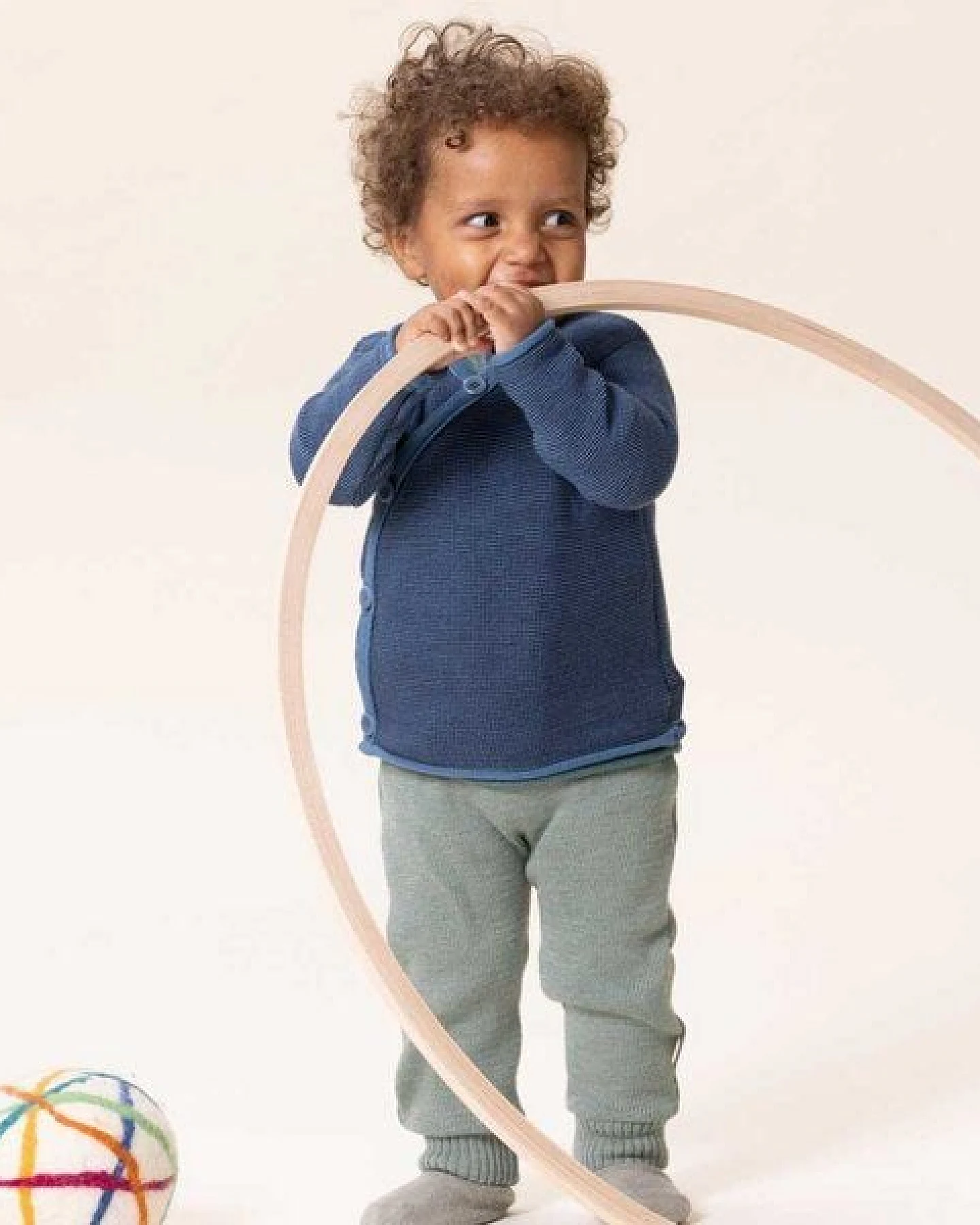 Disana Baby Melange-Jacke Schurwolle kbT-Merino – Ansicht 2