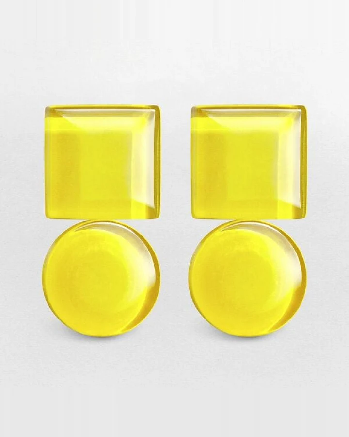 ALEXASCHA Geometrische Statement Ohrringe aus Glas