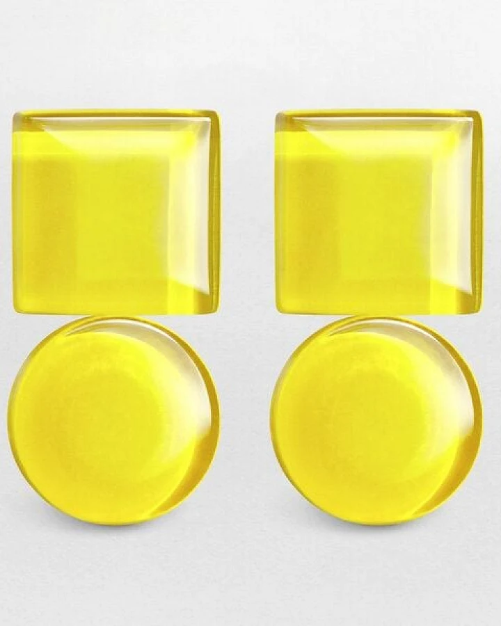 ALEXASCHA Geometrische Statement Ohrringe aus Glas